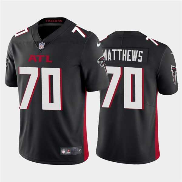 Men's Atlanta Falcons #70 Jake Matthews 2020 Black Vapor Untouchable Limited Stitched NFL Jersey